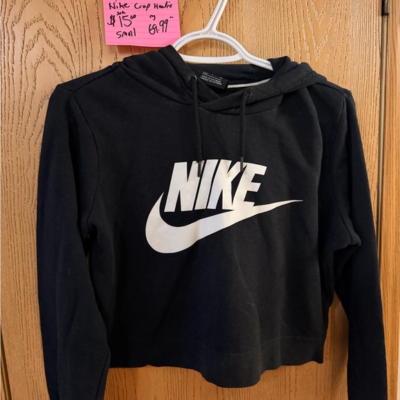 Nike Black Hoodie with White Logo - Picture 2 of 5